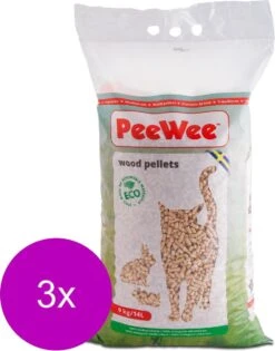 Peewee Houtkorrels Kattenbakvulling - 3 X 9 Kg (27 Kg, 42l) -PetSafe Huisdieren Verkoopwinkel 942x1200