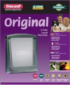 Staywell 777 Hondenluik - Large - Zilver/Tranparant -PetSafe Huisdieren Verkoopwinkel 991x1200